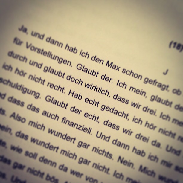 Monolog lernen! Fühlt sich so lange her an...