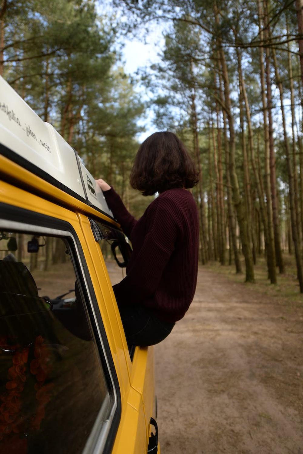 woman_sitting_on_the_car_s_window